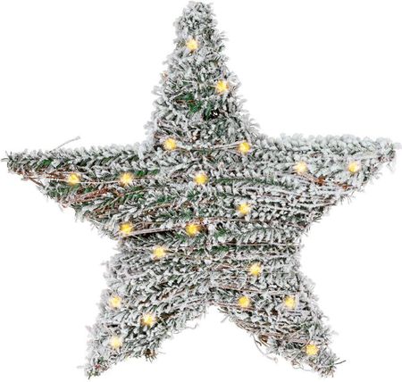 Vilde Gwiazda Świecąca Świąteczna Śnieżona Ozdoba Stroik Oświetlenie Święta 30 Led 40 Cm 9455446 - zdjęcie 4