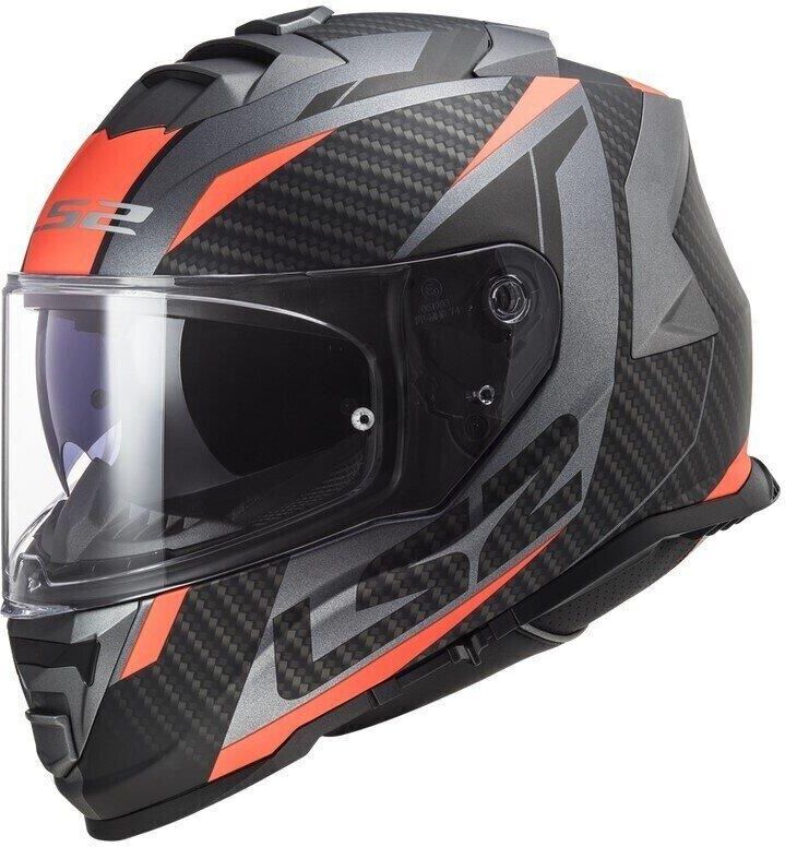 Kask Motocyklowy Ls2 Ff800 Storm Racer Matt Titanium Fluo Orange