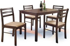 Zdjęcie Halmar NEW STARTER zestaw stół + 4 krzesła espresso - Strzegom