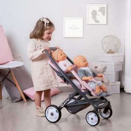 Smoby Wózek Dla Lalek Maxi Cosi Quinny Spacerówka Dla Bliźniąt 253217 - zdjęcie 5