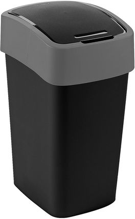 Curver Kosz Na Odpady Flip Bin 25L Czarny Srebrny - zdjęcie 2