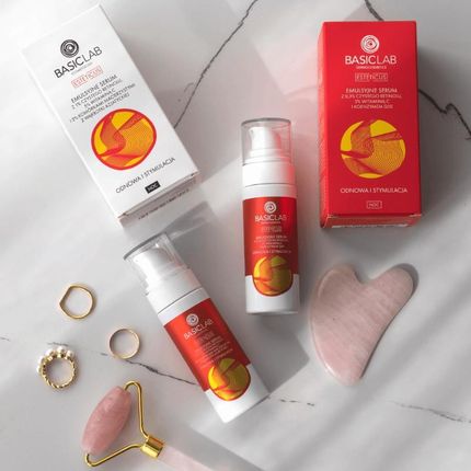 Basiclab Odnowa I Stymulacja Serum 03% Retinolu 3% Witaminy C Koenzymem Q10 15 ml - zdjęcie 2