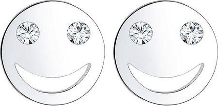 Elli Srebrne kolczyki-wkrętki z kryształami Swarovski - zdjęcie 2