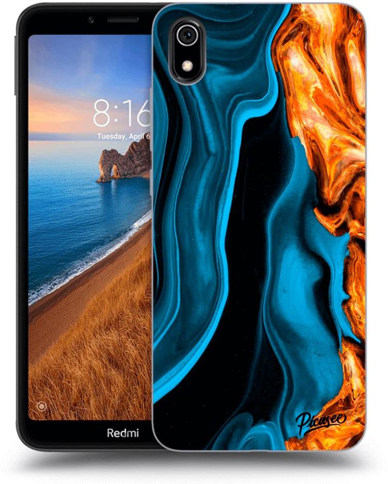 SILIKONOWE CZARNE ETUI NA XIAOMI REDMI 7A GOLD BLUE Etui Na Telefon