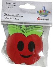 Zdjęcie Titanum Filcowe Jabłka 3D 80X65Mm CzerwonoZielone 4Szt - Zduny