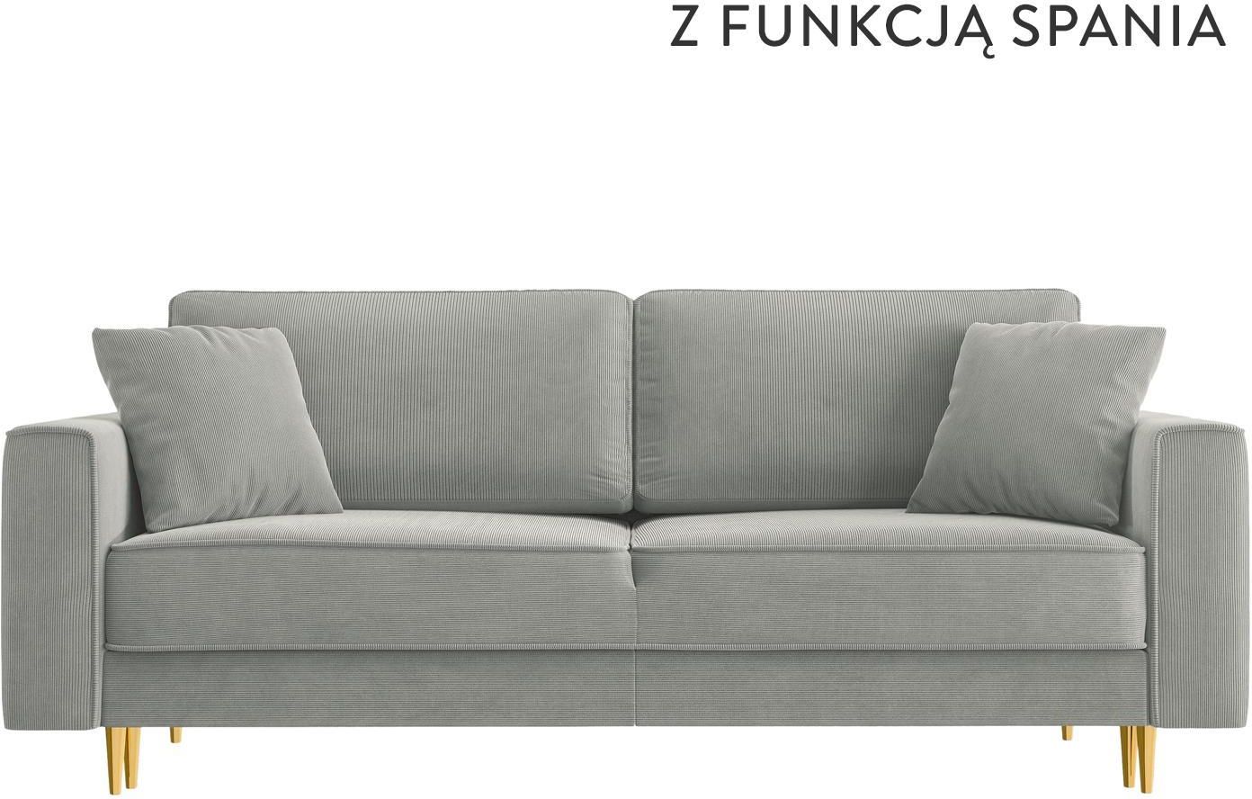 Cosmopolitan Design Sofa 3 Osobowa Z Funkcj Spania Fano Light Grey