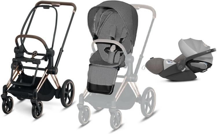 W Zek Cybex Platinum E Priam Manhattan Grey Plus G Boko Spacerowy