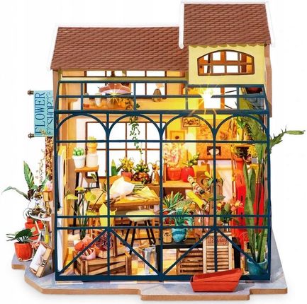 Robotime Technology Składany Drewniany Model Puzzle 3D Kwiaciarnia Emily - zdjęcie 5