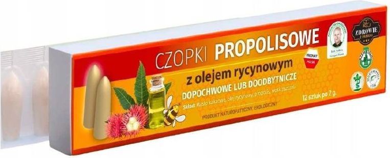 Preparat Medycyny Naturalnej Apicultura Polska Czopki Propolisowe Z