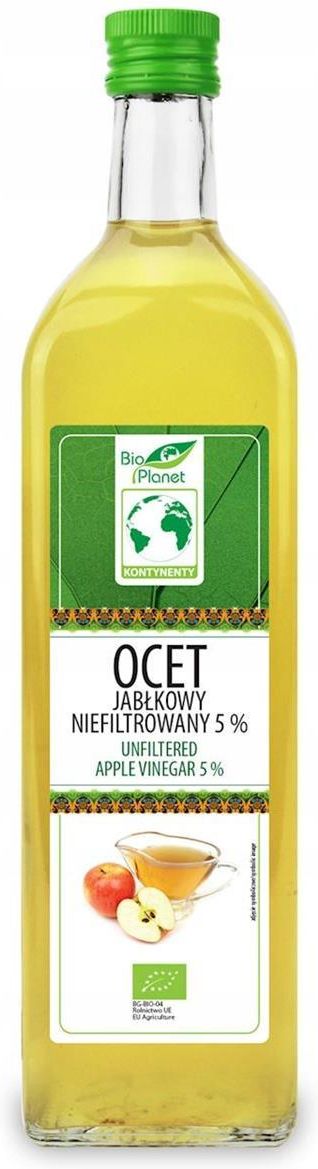 Bio Planet Ocet Jabłkowy Niefiltrowany 5 BIO 1l Ceny i opinie Ceneo pl