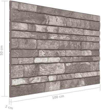 vidaXL Lumarko Panele Ścienne 3D, Wzór Ciemnoszarej Cegły, 10 Szt,, Eps - zdjęcie 3
