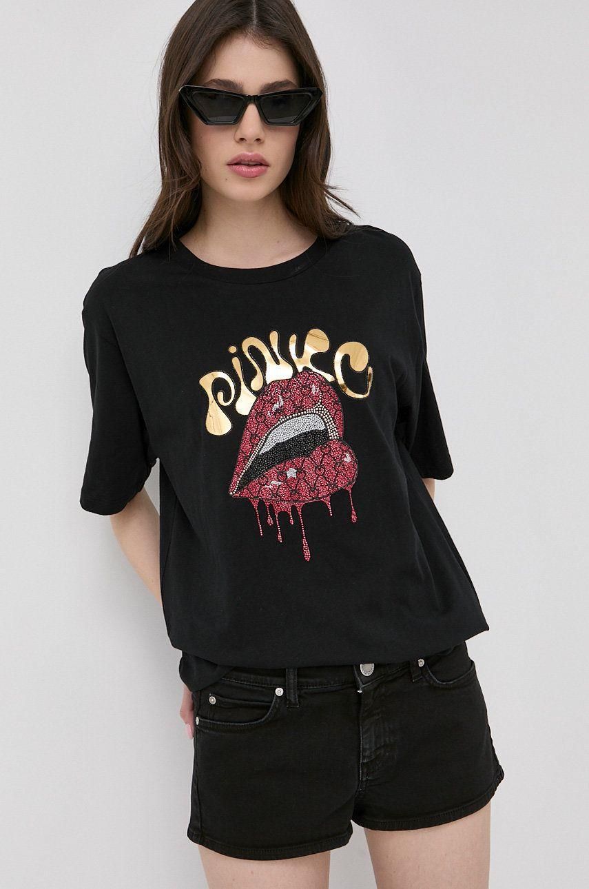 Pinko T Shirt Damski Kolor Czarny Ceny I Opinie Ceneo Pl