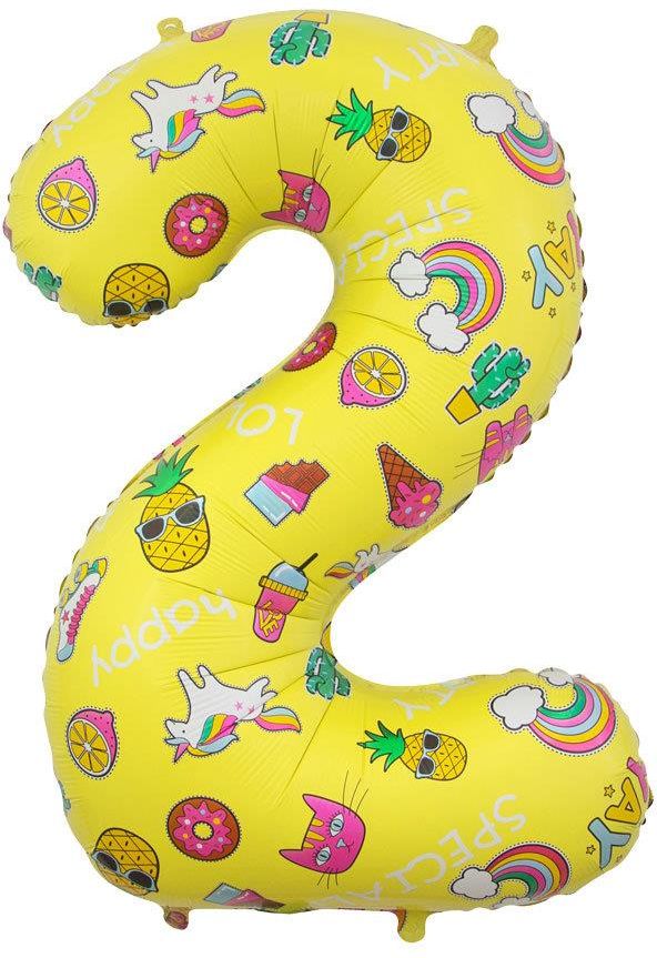 Godan Balon Foliowy Cyfra 2 Obrazki 78 Cm Ceny I Opinie Ceneo Pl