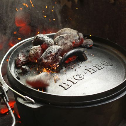 Klarstein Guernsey Premium Dutch Oven 12.0 Garnek Grillowy Żeliwo Nóżki Rozmiar Xl 11,5L - zdjęcie 3