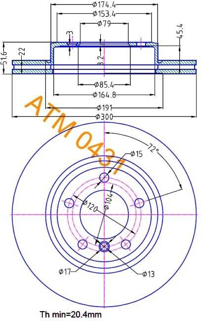 Tarcza Hamulcowa Mikoda Tarcza Hamulcowa Prz Bmw 3 E46 300X22Mm 431