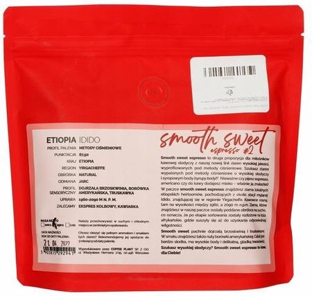 Coffee Plant Ziarnista Smooth Sweet Espresso 250g - zdjęcie 3