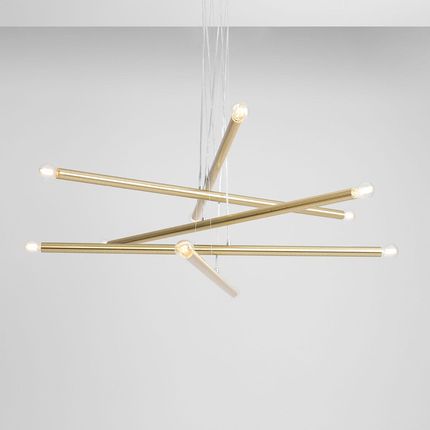 Aldex Lampa Wisząca Tubo 10 Brass 1072M40 - zdjęcie 6