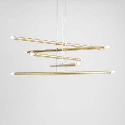 Aldex Lampa Wisząca Tubo 10 Brass 1072M40 - zdjęcie 5