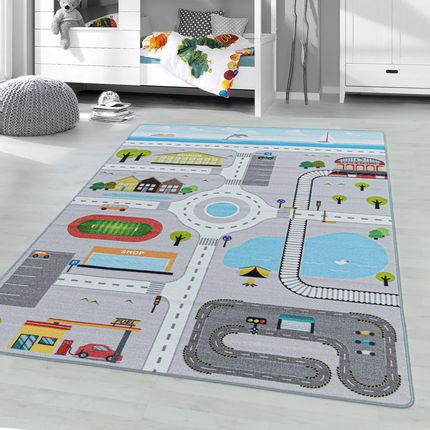 Dywan Dziecięcy Guma Miasto Ulice Play 120X170 - zdjęcie 4