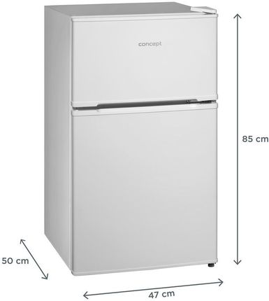 Lodówka CONCEPT LFT2047WH z zamrażalnikiem górnym 87 cm Biała - zdjęcie 6