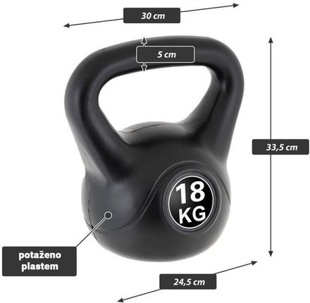 Maxxiva Kettlebell Czarny 18kg - zdjęcie 2