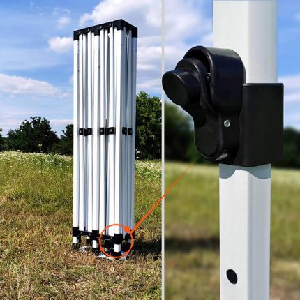 Namiot imrezowy 3x6m - bez 3 ścian - Biały - zdjęcie 2