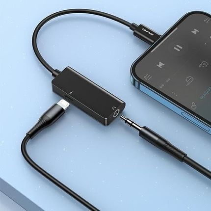 Awei Adapter Cl-121 Lightning-Lightning Jack 3.5 2W1 Czarny - zdjęcie 2