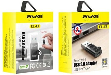 Awei Adapter Cl-13 Usb-C Usb-A Czarny - zdjęcie 3