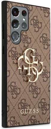 Guess Guhcs22L4Gmgbr S908 S22 Ultra Brązowy Hardcase 4G Big Metal - zdjęcie 2