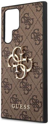 Guess Guhcs22L4Gmgbr S908 S22 Ultra Brązowy Hardcase 4G Big Metal - zdjęcie 6