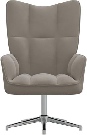 Vidaxl Fotel Jasnoszary Obity Aksamitem 13452-328117 - zdjęcie 2