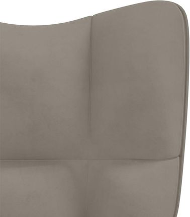 Vidaxl Fotel Jasnoszary Obity Aksamitem 13452-328117 - zdjęcie 4