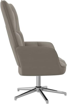 Vidaxl Fotel Jasnoszary Obity Aksamitem 13452-328117 - zdjęcie 3