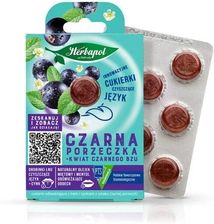 Zdjęcie Herbapol Cukierki czyszczące język o smaku czarnej porzeczki z kwiatem czarnego bzu 20g - Bełchatów