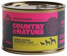 Country&Nature Bezzbożowa Mokra Karma Wieprzowina Ze Szpinakiem 410g - zdjęcie 2