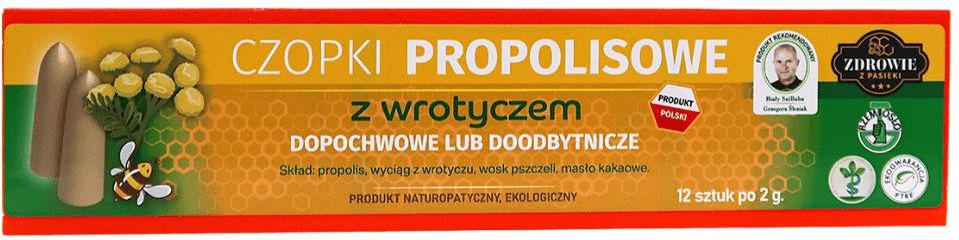 Akcesoria Medycyny Naturalnej Apicultura Czopki Propolisowe Dopochwowe