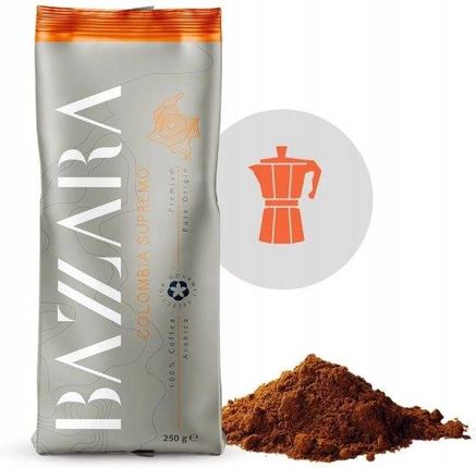 Kawa Mielona Bazzara Colombia Supremo Moka 250g - zdjęcie 2