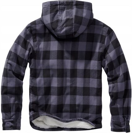 Kurtka Brandit Lumberjacket Hooded Black/Grey S - zdjęcie 2