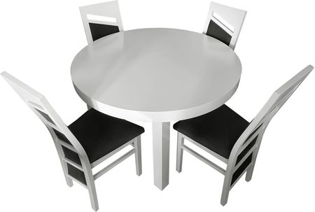Wioleks Zestaw Mebli Stół Rozkładany Okrągły Simple + 4 Krzesła Kw90 - zdjęcie 2