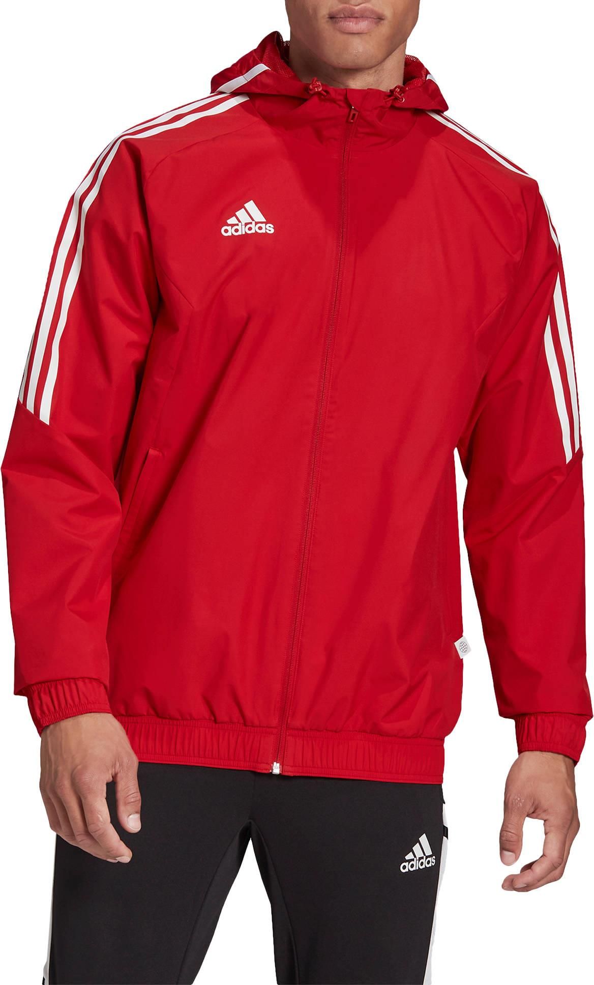 Adidas Kurtka Z Kapturem Con Aw Jkt R M Czerwony Ceny I Opinie