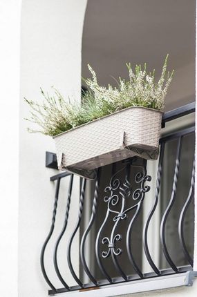 Skrzynka Doniczka Balkonowa Rattan 60 cm Szara - zdjęcie 4