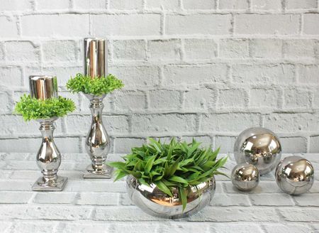 Doniczka Osłonka Ceramiczna Misa Srebrna Bonsai 24 - zdjęcie 3
