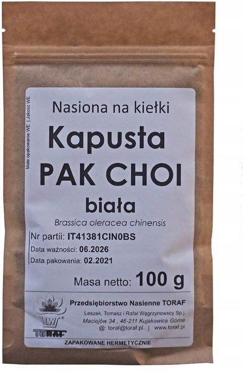 Kapusta Chińska Pak Choi Nasiona Kiełki 100g Toraf 974971eb Ceny i