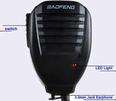 Baofeng Mikrofonoglosnik Mikrofonogłośnik Wouxun Kenwood Mikrofon Inn_Baofeng_Mic - zdjęcie 5