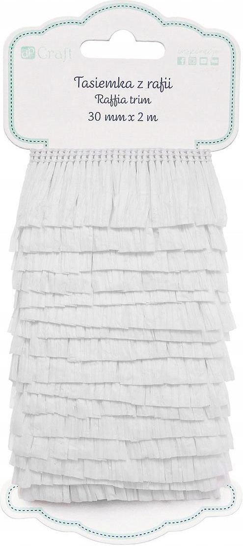 Zdjęcie Dpcraft Tasiemka Z Rafii Biała 30Mmx2M (5903925010510) - Sułkowice