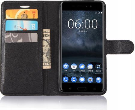Etui Portfel Litchi, Pokrowiec Do Nokia 6 - zdjęcie 5