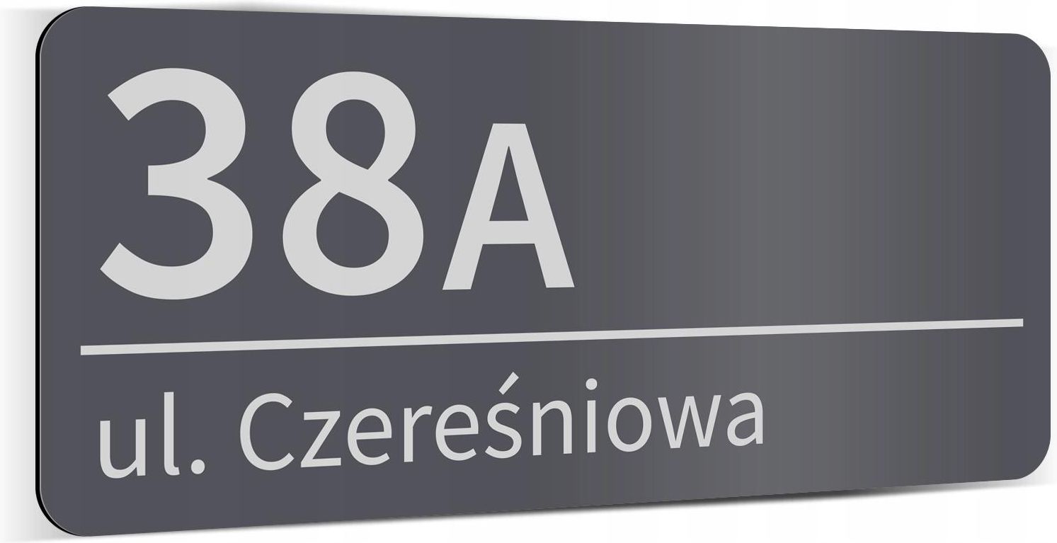 Fil Ar Numer Domu Tabliczka Adresowa 45X20 Cm Antracyt