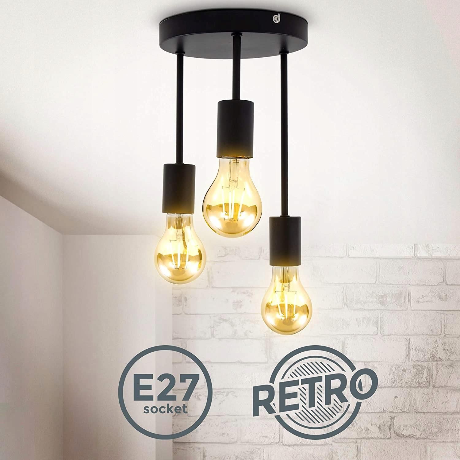 Ns Lighting Lampa Sufitowa 3x E27 Retro Korytarz Kuchnia 1458