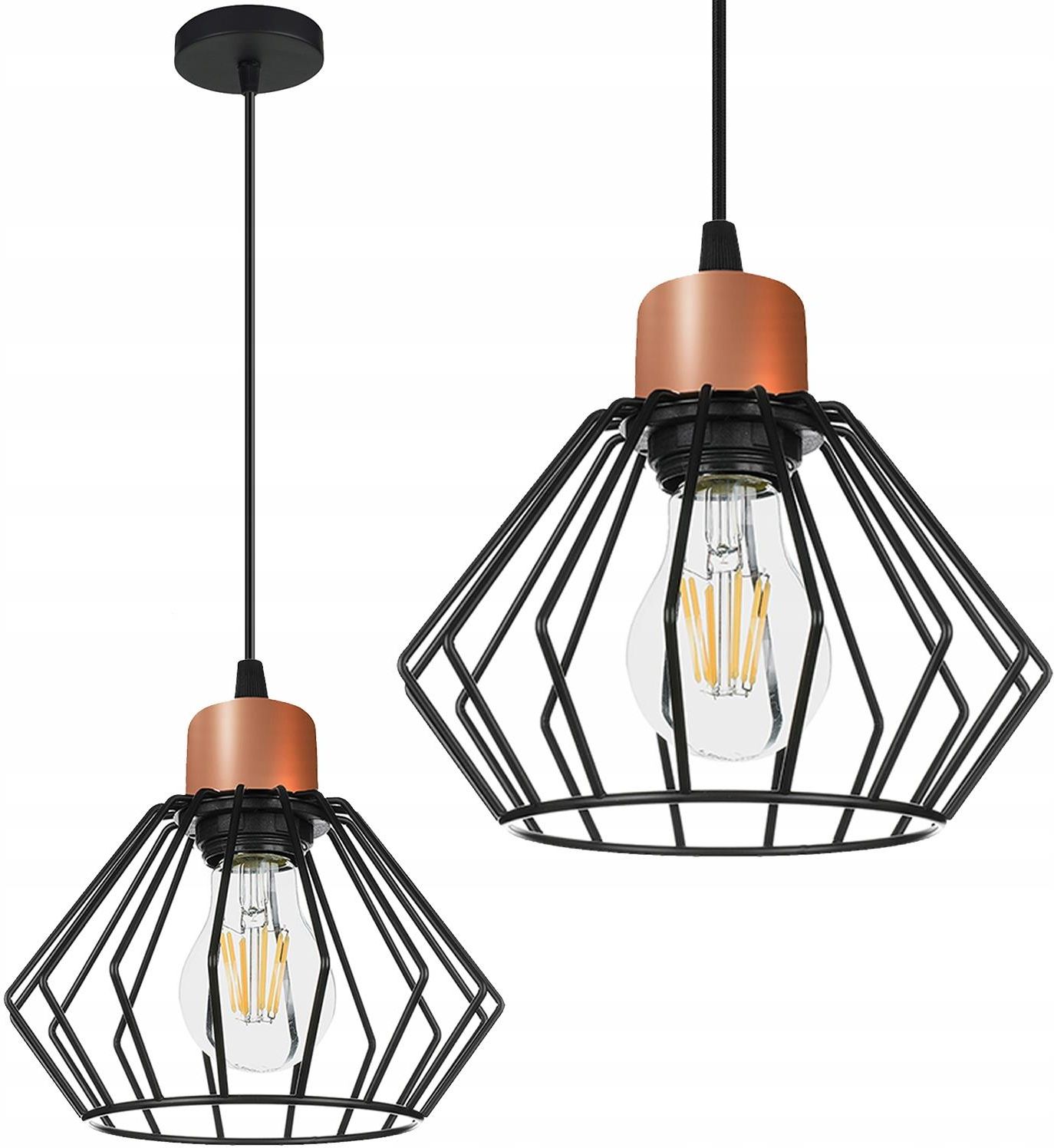 Smartled Lampa sufitowa wisząca Diament Loft Żyrandol Retro 6956