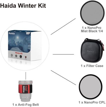 Haida Zestaw zimowy Winter Kit 82mm z opaską grzewczą, filtrami CPL, Mist Black i etui (HD4768) - zdjęcie 3